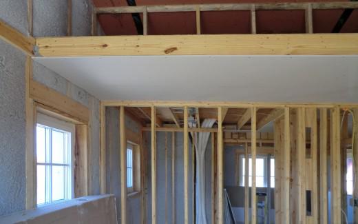 Insulation and loft drywall
